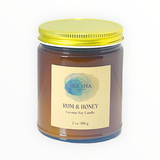 Rum & Honey -7 ounce Coconut Soy Candle