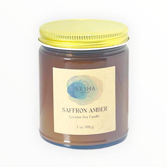 Saffron Amber -7 ounce Coconut Soy Candle