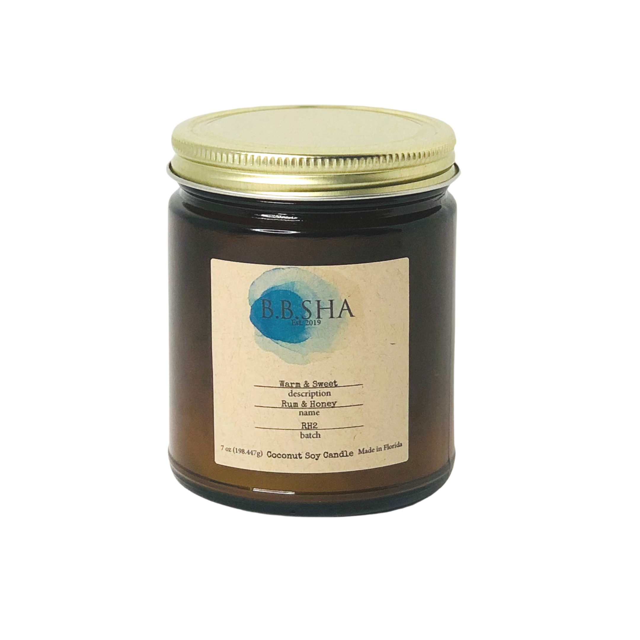 Rum & Honey-Coconut Soy Candle